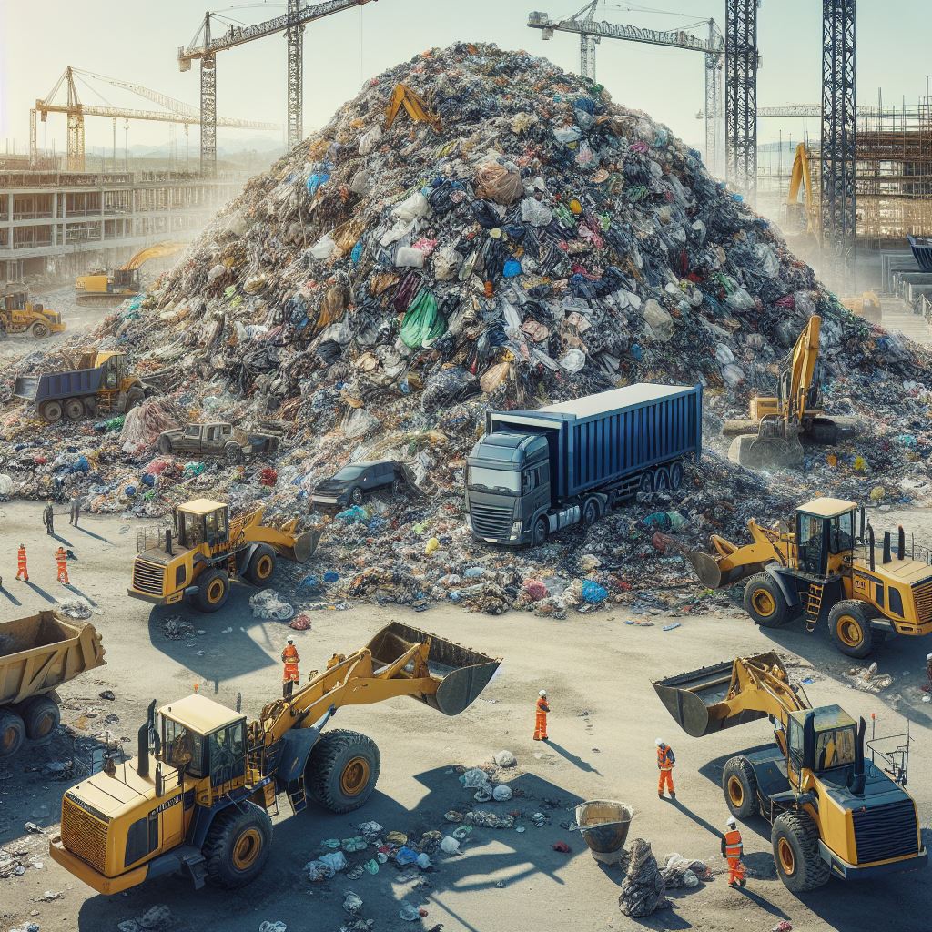 工事現場の大きなゴミをイメージした画像